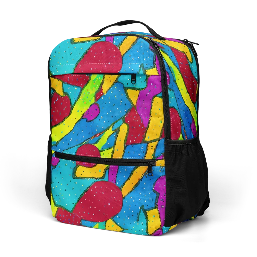 Pop Kaleidoscope on Utility Backpack — Left Front