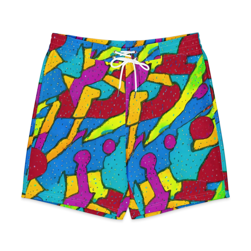 Pop Kaleidoscope on Men's Board Shorts — Front