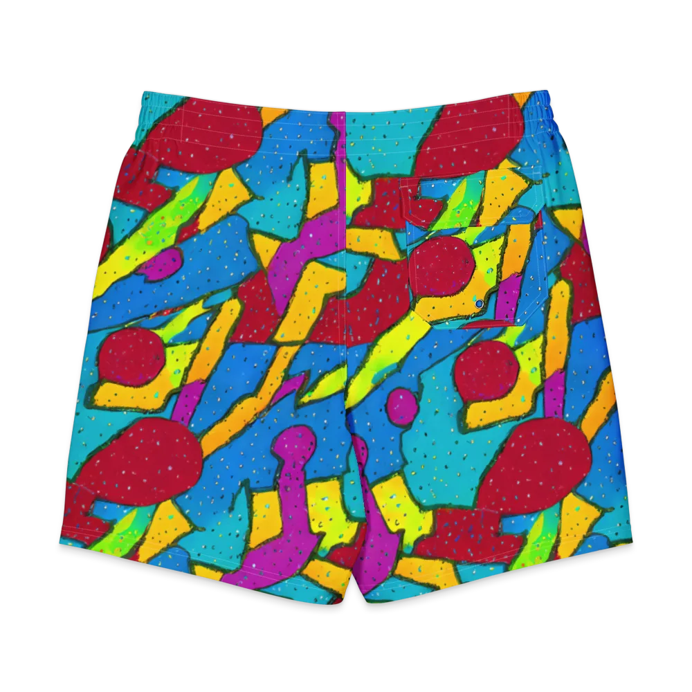 Pop Kaleidoscope on Men's Board Shorts — Back