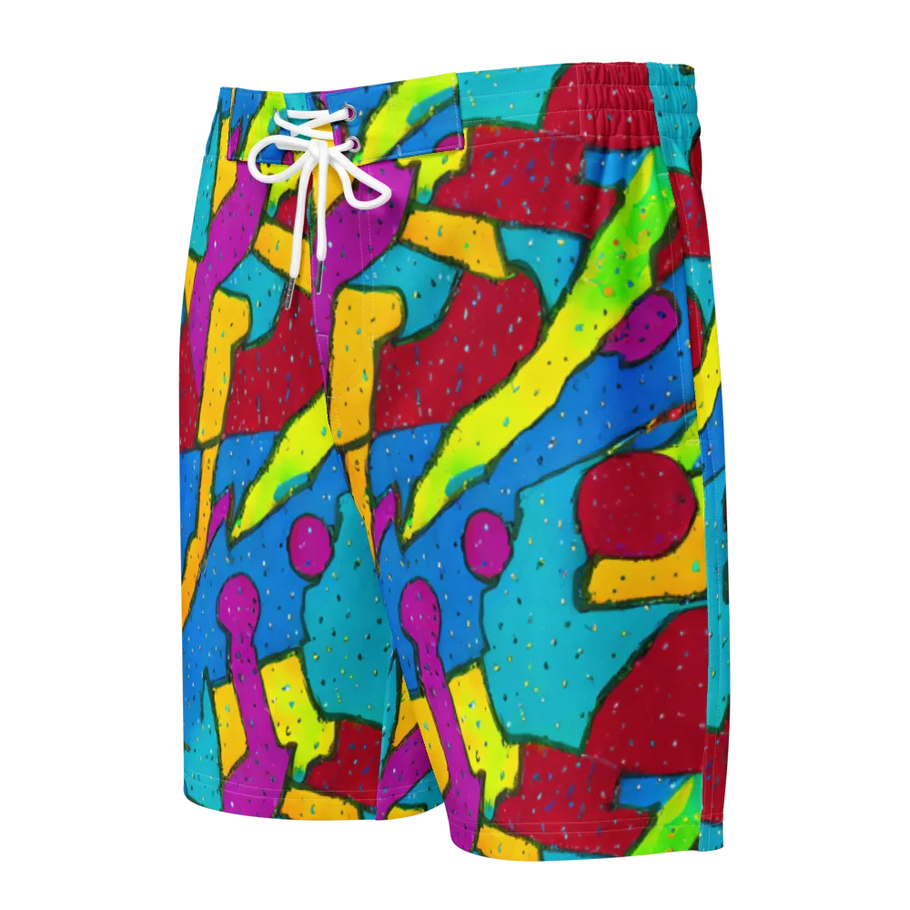 Pop Kaleidoscope on Men's Board Shorts — Front