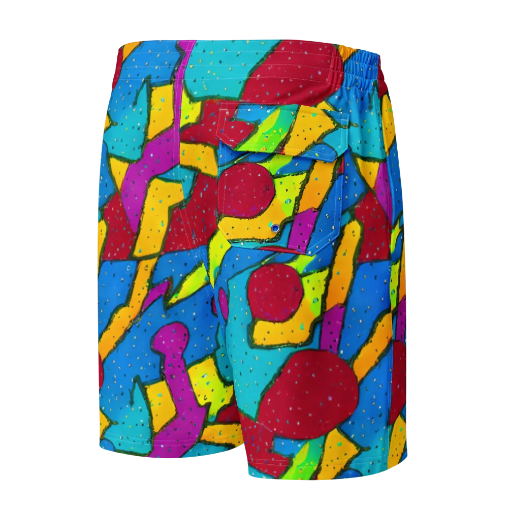 Pop Kaleidoscope on Men's Board Shorts — Back