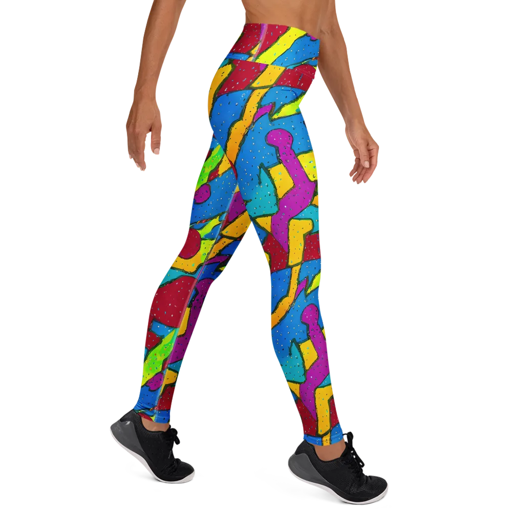 Pop Kaleidoscope on Yoga Leggings — Right