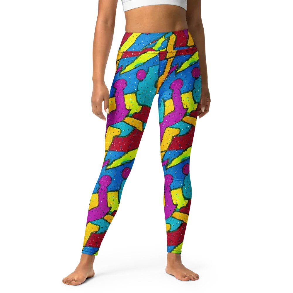 Pop Kaleidoscope on Yoga Leggings — Front