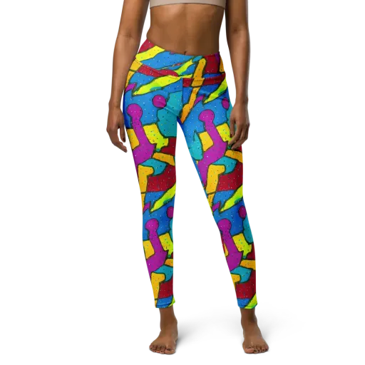Pop Kaleidoscope on a Yoga Leggings