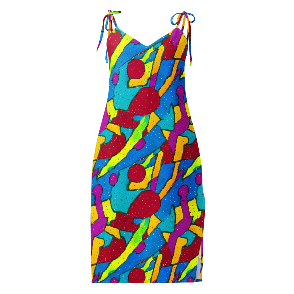 Pop Kaleidoscope on Slip Dress — Front