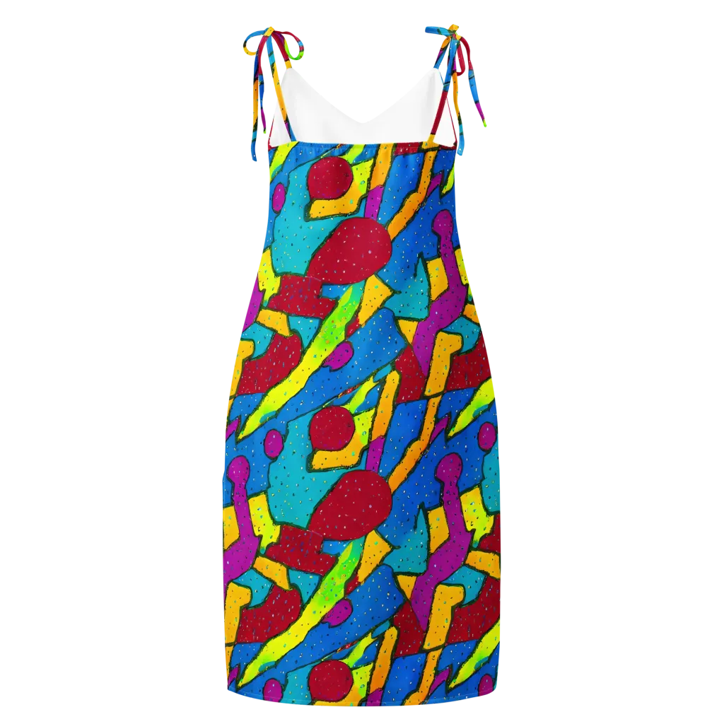 Pop Kaleidoscope on Slip Dress — Back