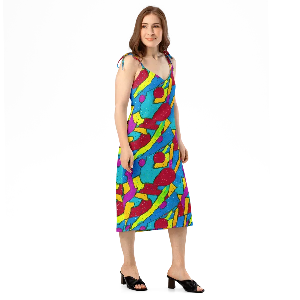 Pop Kaleidoscope on Slip Dress — Right Front