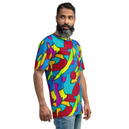 Pop Kaleidoscope on a Men's Crew Neck T-Shirt