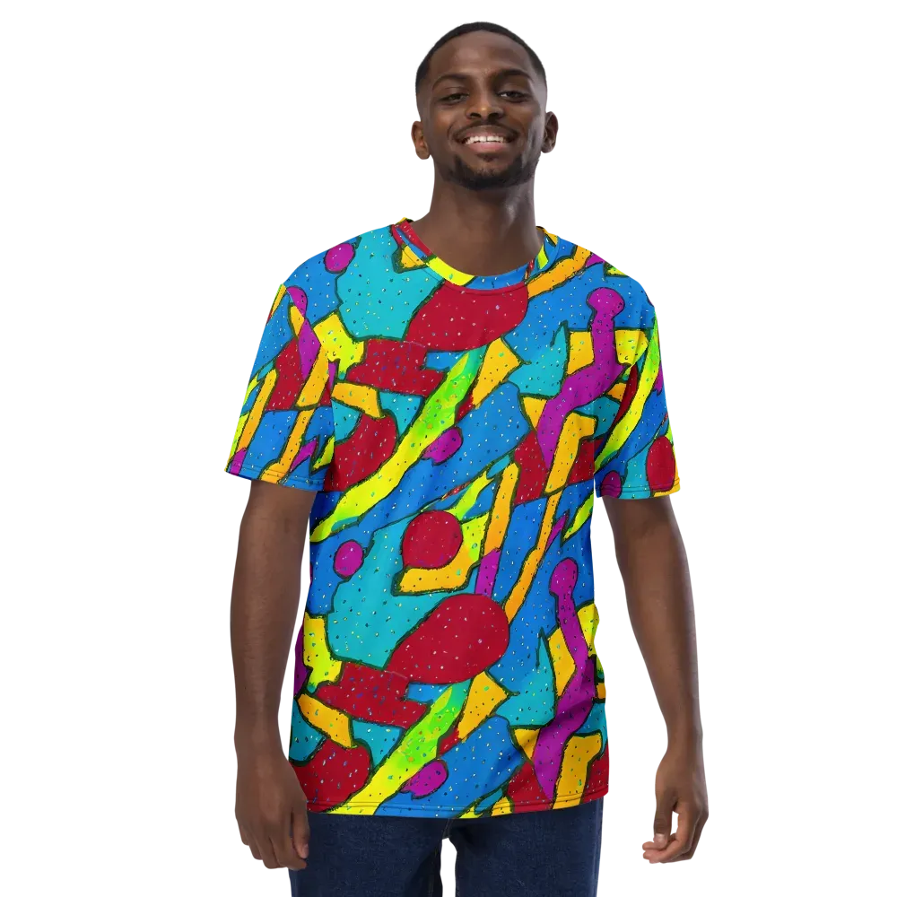 Pop Kaleidoscope on Men's Crew Neck T-Shirt — Front