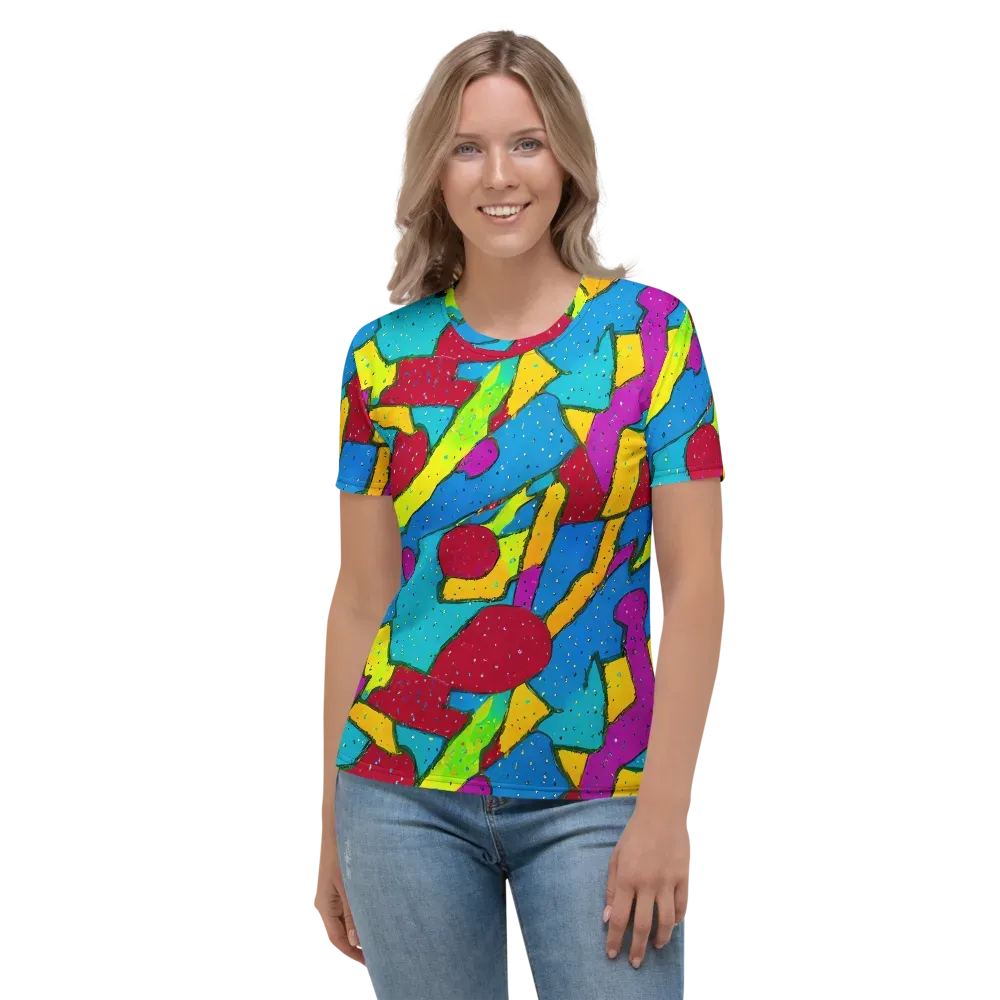 Pop Kaleidoscope on Women's Crew Neck T-Shirt — Front