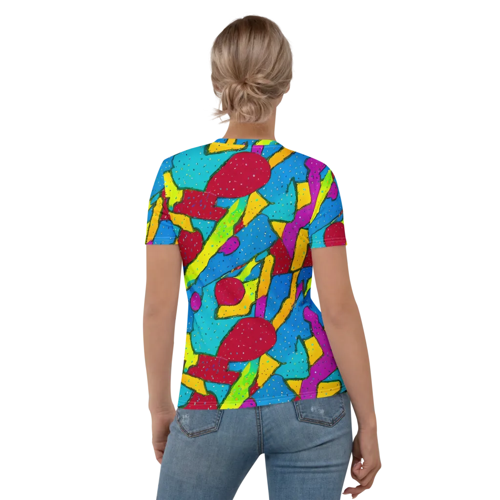 Pop Kaleidoscope on Women's Crew Neck T-Shirt — Back