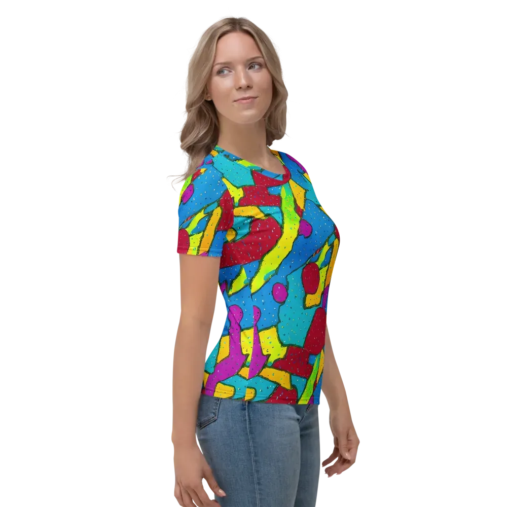 Pop Kaleidoscope on Women's Crew Neck T-Shirt — Right