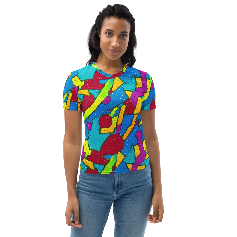 Pop Kaleidoscope on Women's Crew Neck T-Shirt — Front