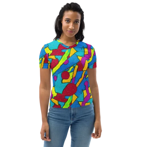 Pop Kaleidoscope on a Women's Crew Neck T-Shirt