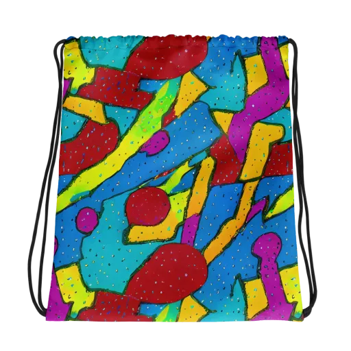Pop Kaleidoscope on a Drawstring Bag