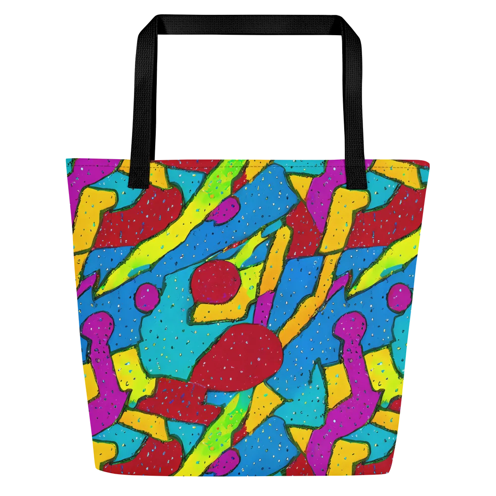 Pop Kaleidoscope on Large Tote Bag W/ Pocket — Front