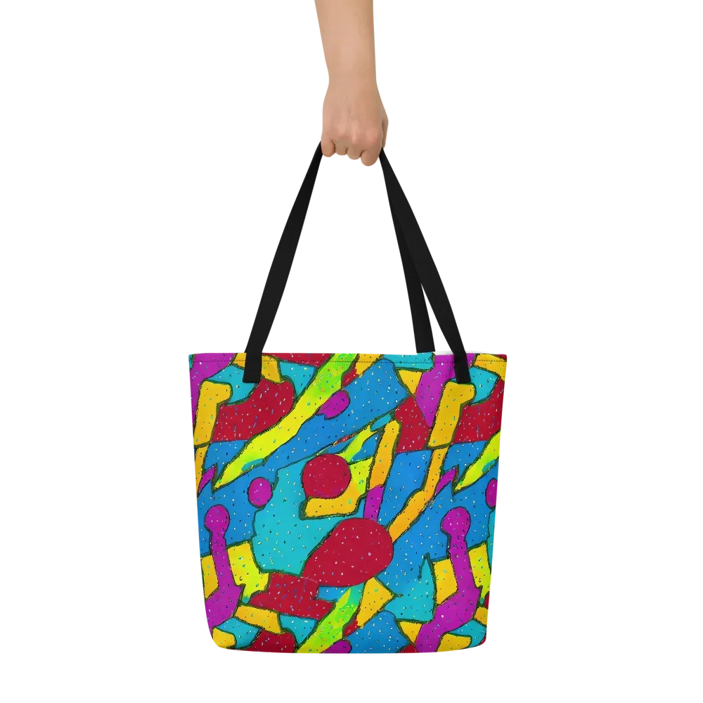 Pop Kaleidoscope on Large Tote Bag W/ Pocket — Front