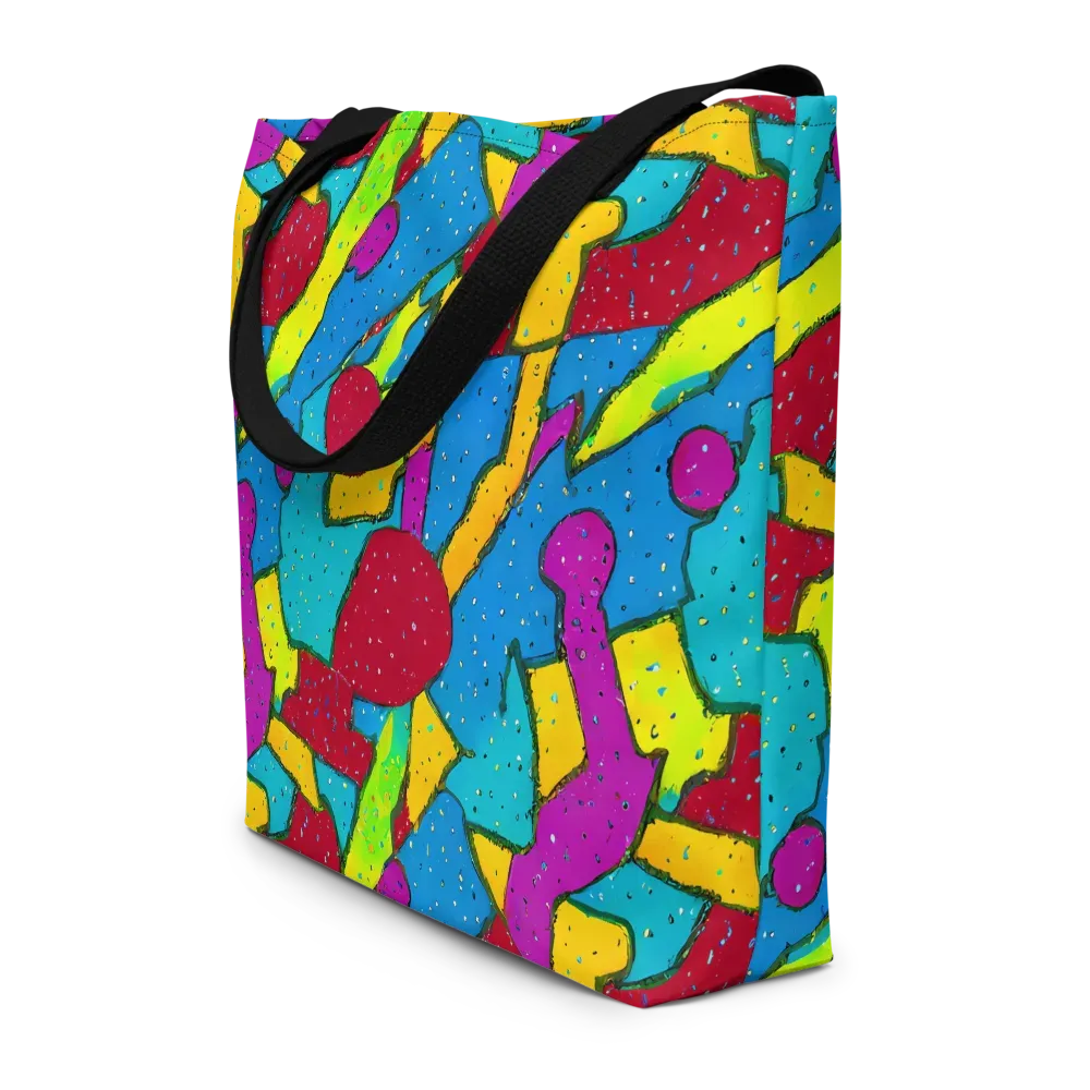 Pop Kaleidoscope on Large Tote Bag W/ Pocket — Front