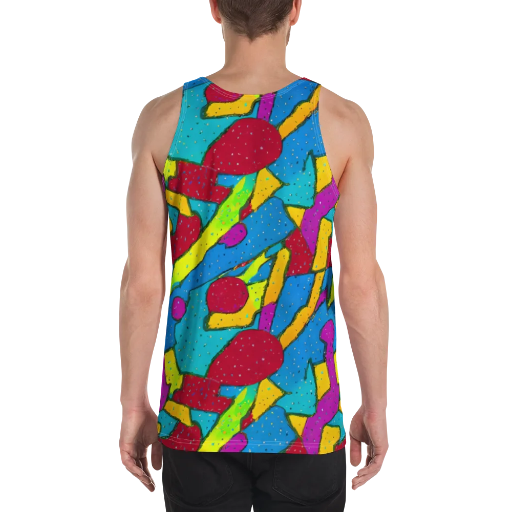 Pop Kaleidoscope on Men's Tank Top — Back