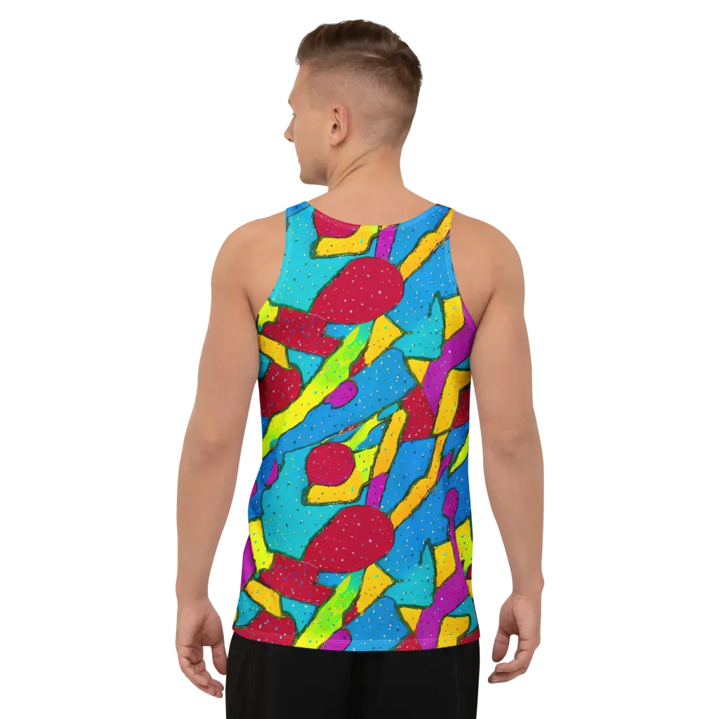 Pop Kaleidoscope on Men's Tank Top — Back