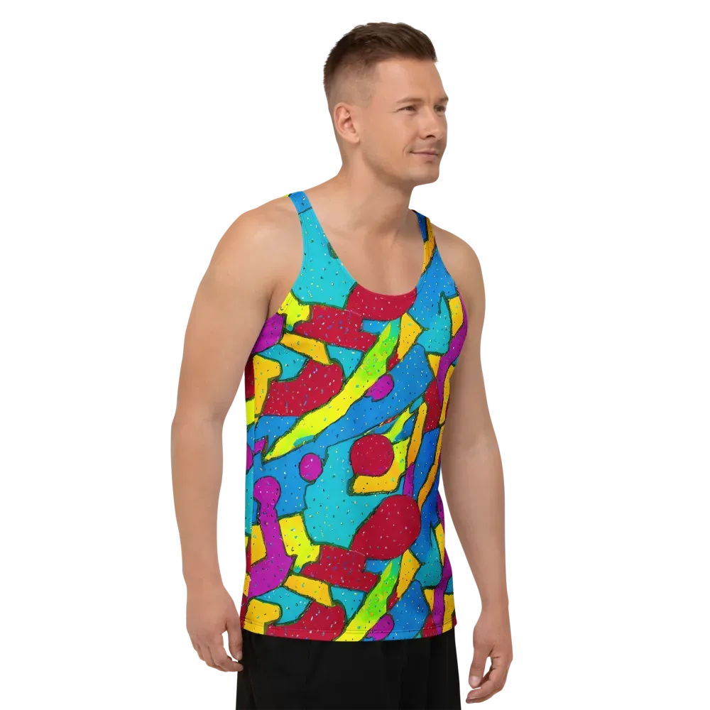 Pop Kaleidoscope on Men's Tank Top — Right Front