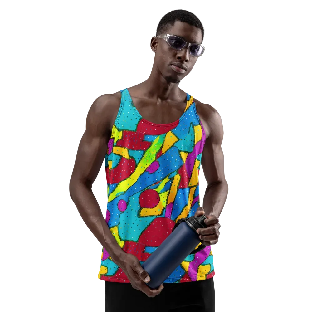 Pop Kaleidoscope on Men's Tank Top — Front