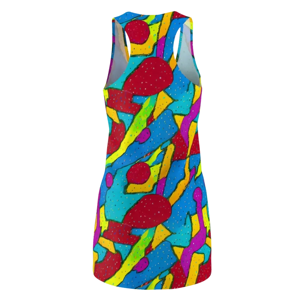 Pop Kaleidoscope on Racerback Dress — Back