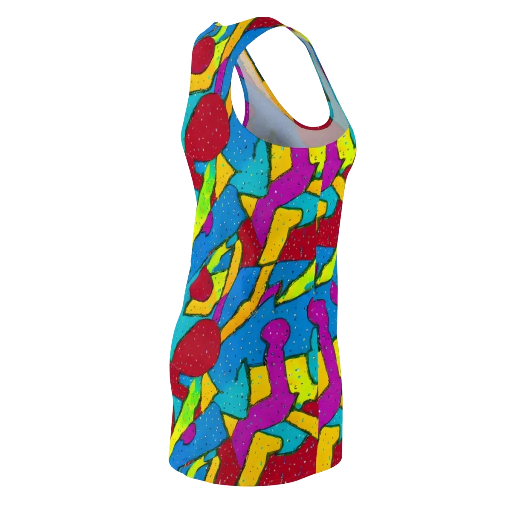 Pop Kaleidoscope on Racerback Dress — Back Side