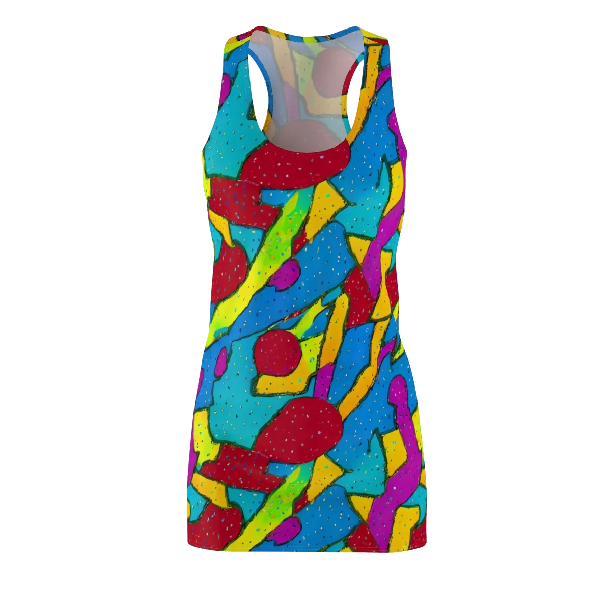 Pop Kaleidoscope on Racerback Dress — Front