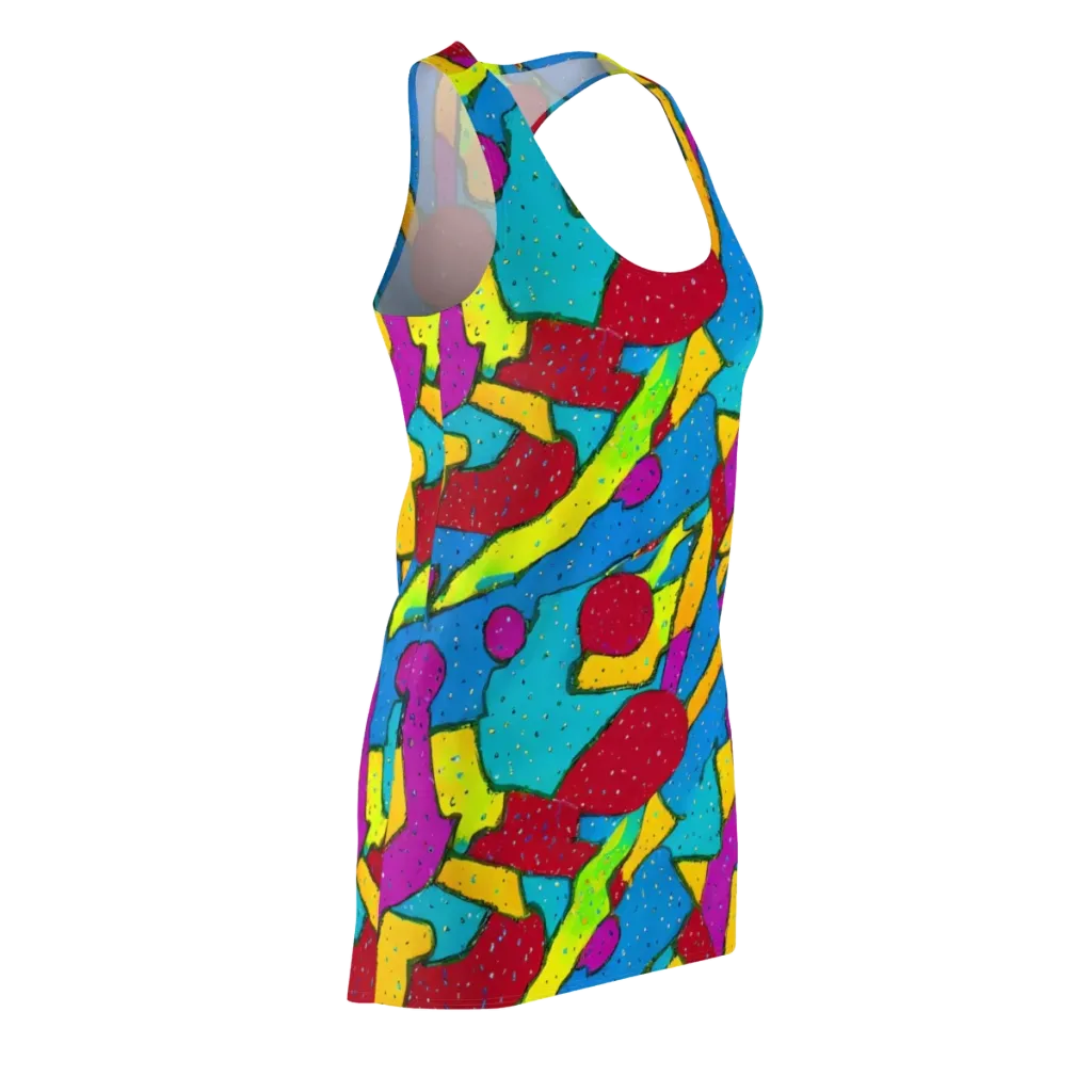 Pop Kaleidoscope on Racerback Dress — Front Side