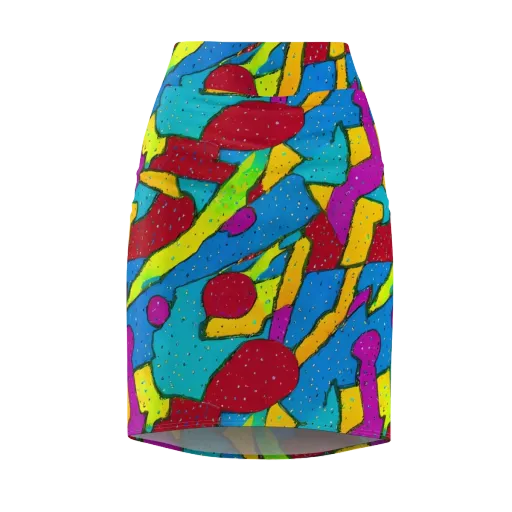 Pop Kaleidoscope on a Pencil Skirt