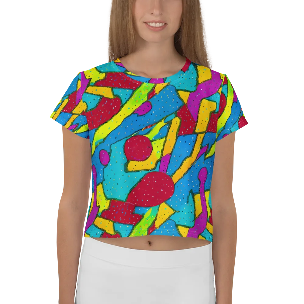 Pop Kaleidoscope on Crop Tee — Front