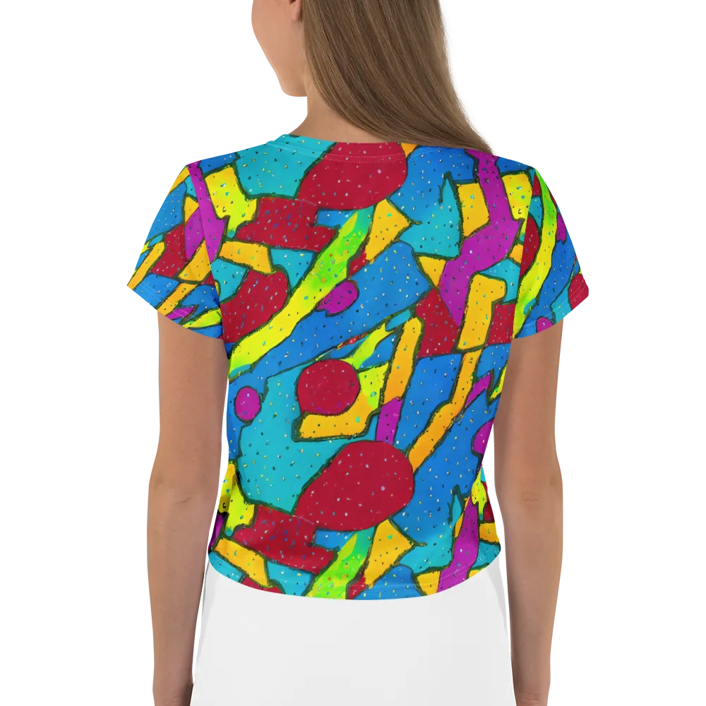 Pop Kaleidoscope on Crop Tee — Back