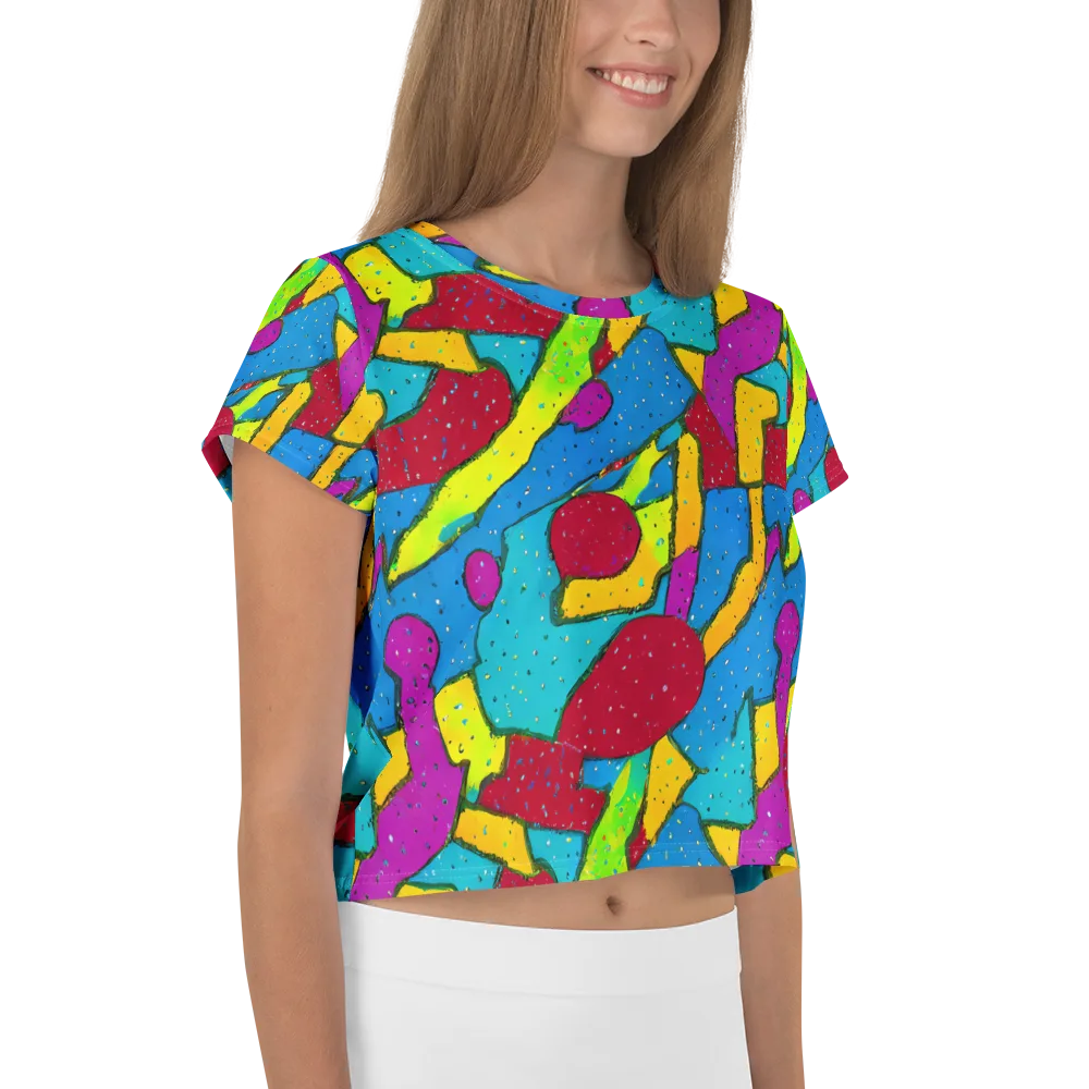 Pop Kaleidoscope on Crop Tee — Right