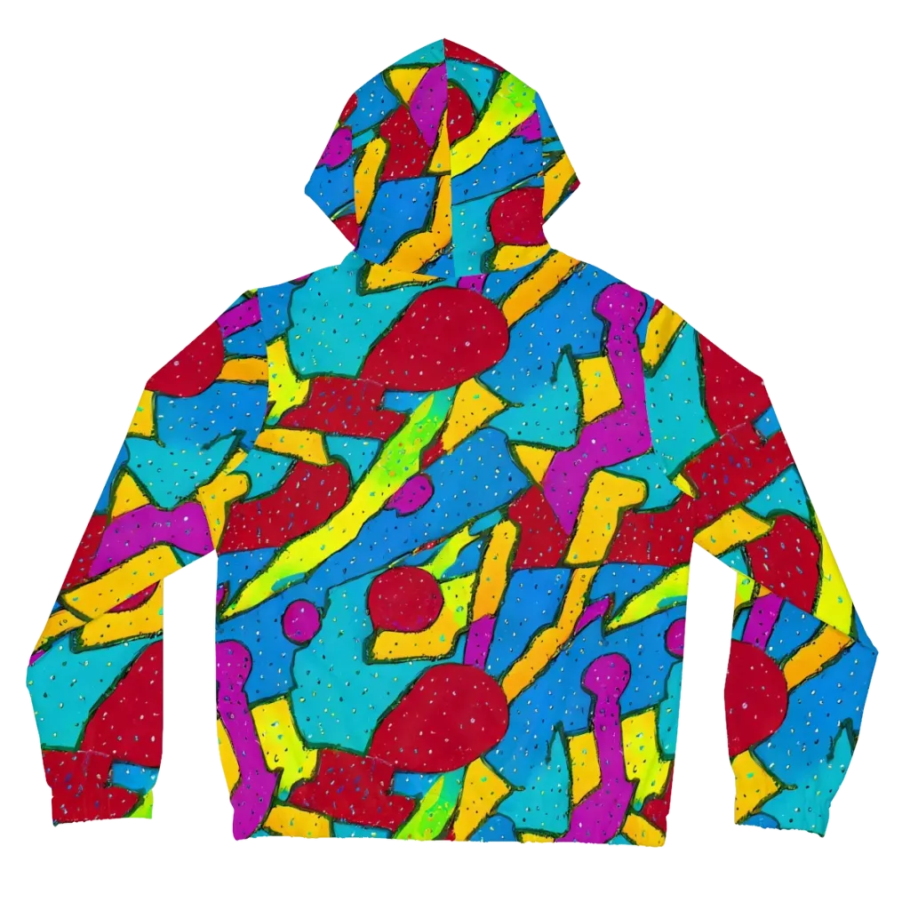 Pop Kaleidoscope on Women's Full-Zip Hoodie — Back