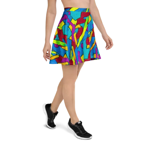Pop Kaleidoscope on a Skater Skirt