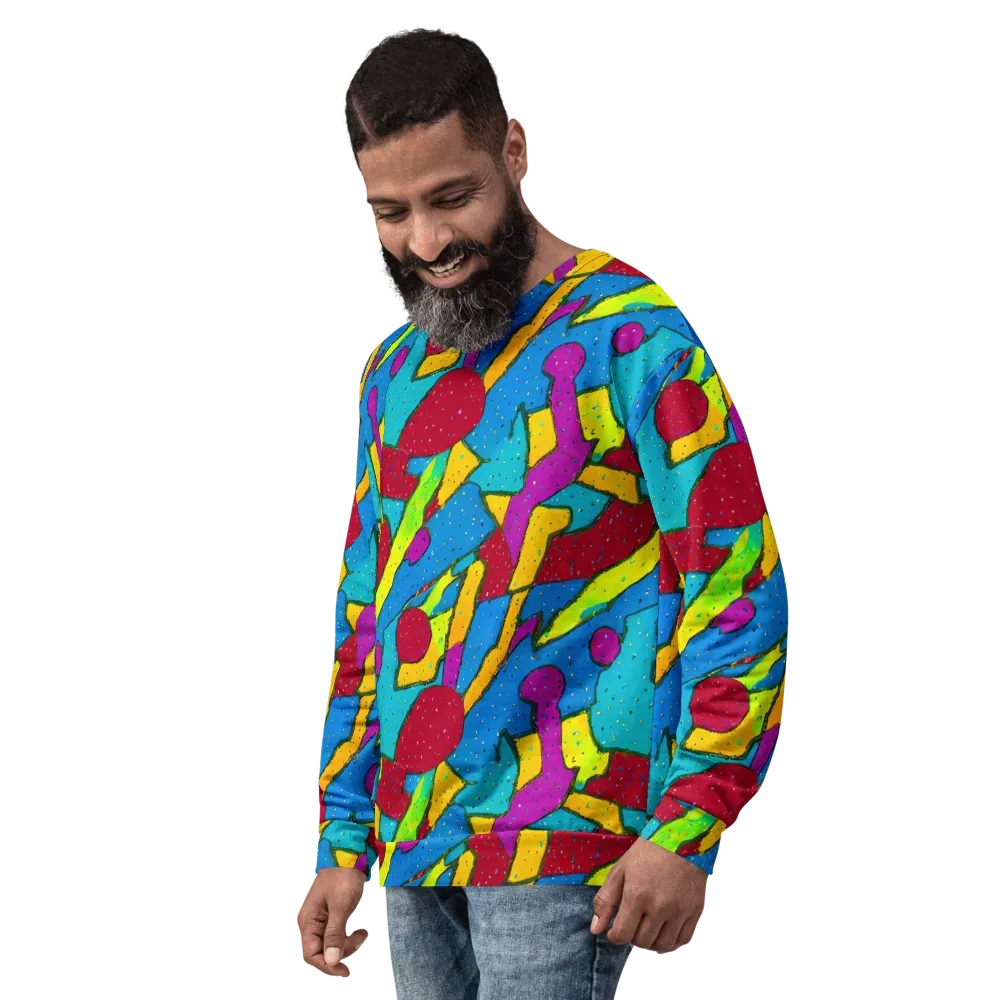 Pop Kaleidoscope on Sweatshirt — Left Front