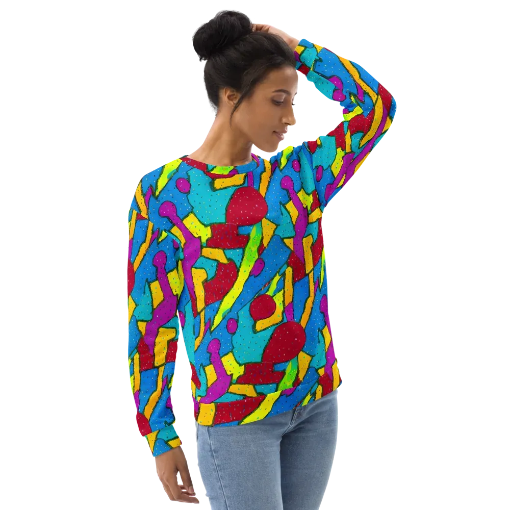 Pop Kaleidoscope on Sweatshirt — Right Front