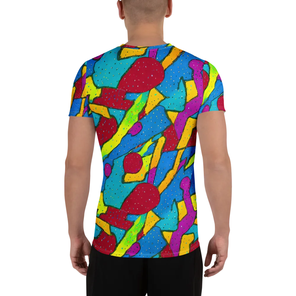 Pop Kaleidoscope on Men's Athletic T-Shirt — Back