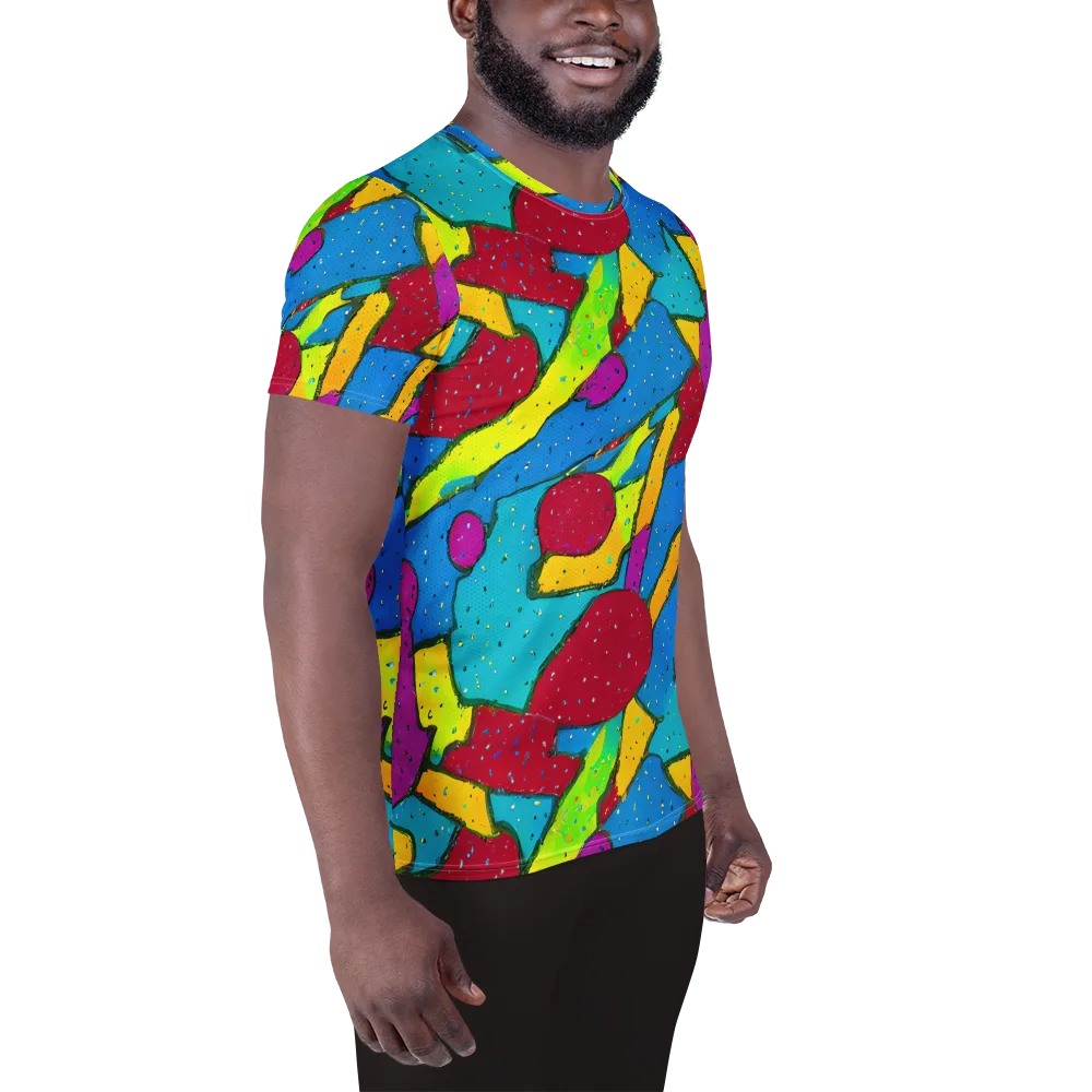 Pop Kaleidoscope on Men's Athletic T-Shirt — Right