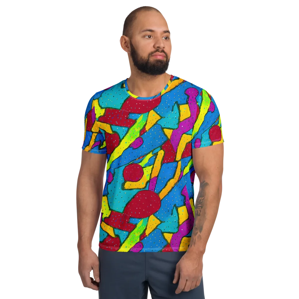 Pop Kaleidoscope on Men's Athletic T-Shirt — Front