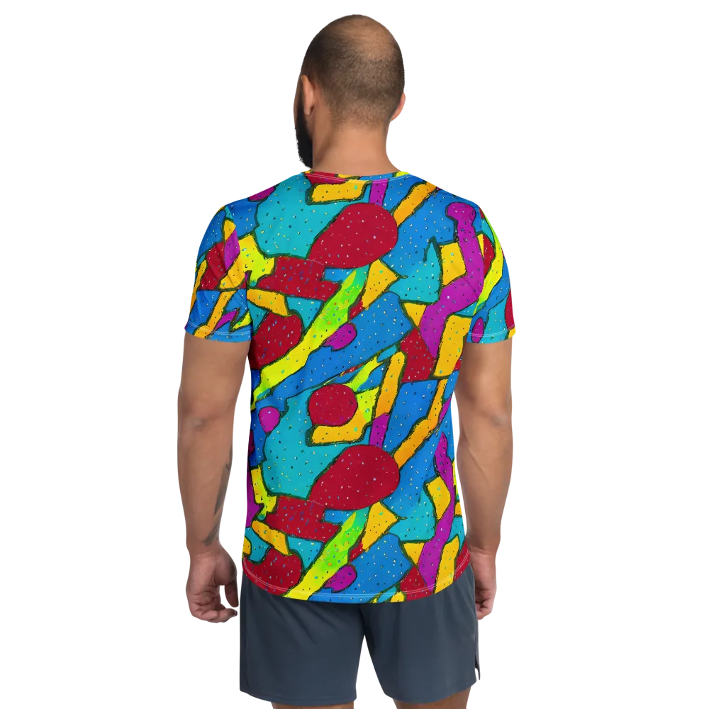 Pop Kaleidoscope on Men's Athletic T-Shirt — Back
