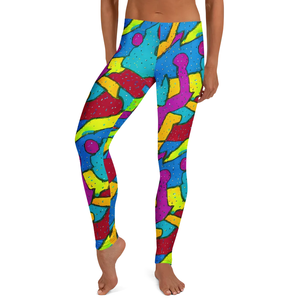 Pop Kaleidoscope on Leggings — Front