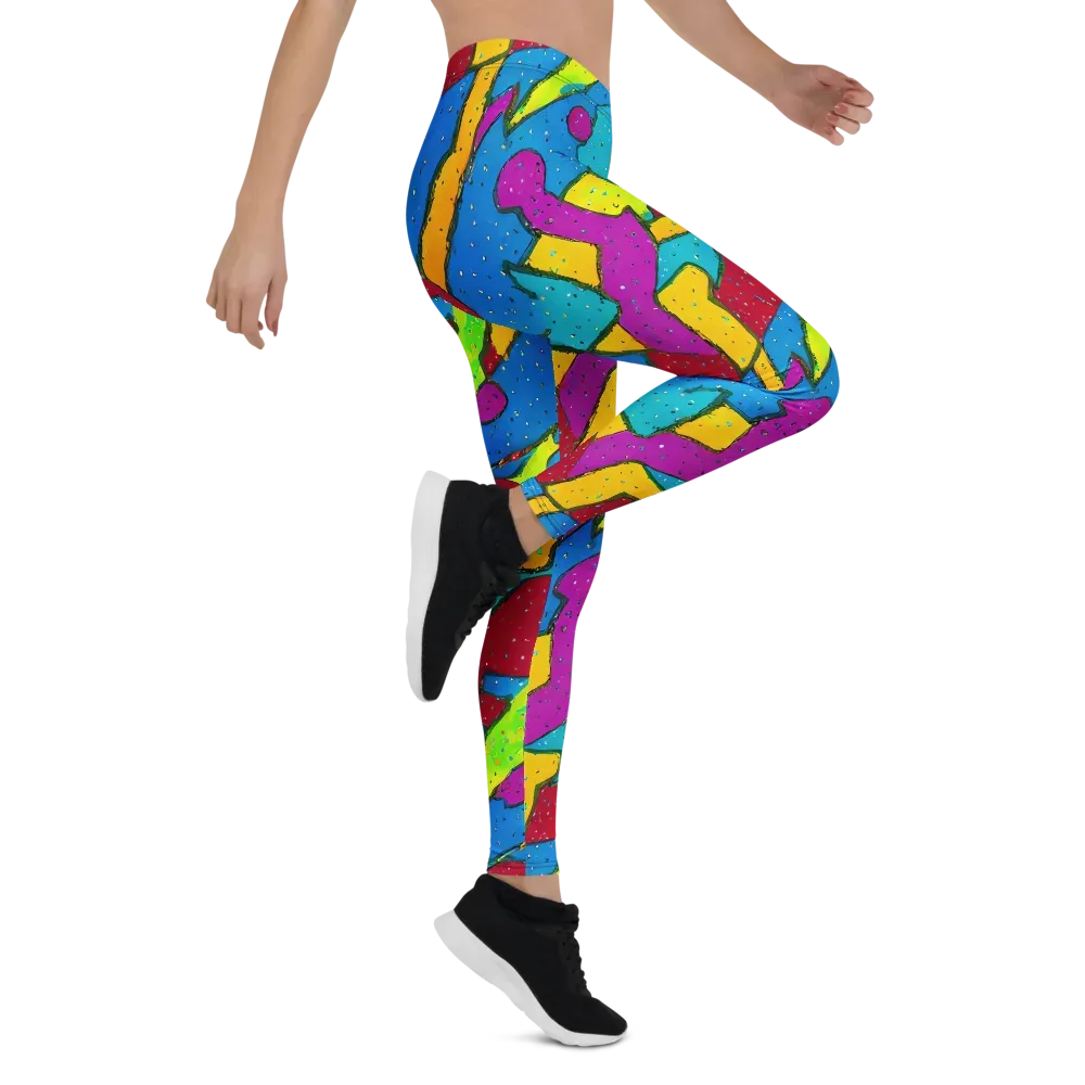 Pop Kaleidoscope on Leggings — Right