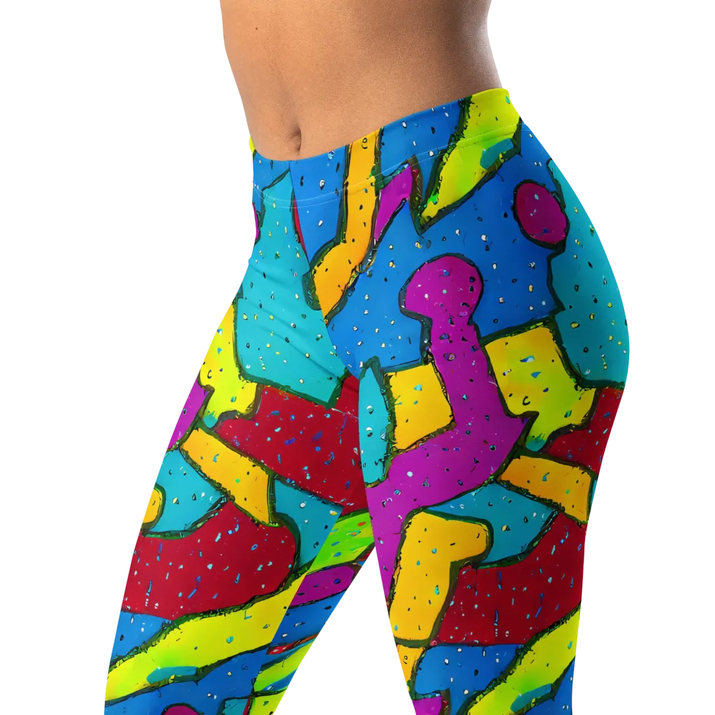 Pop Kaleidoscope on Leggings — Left Front
