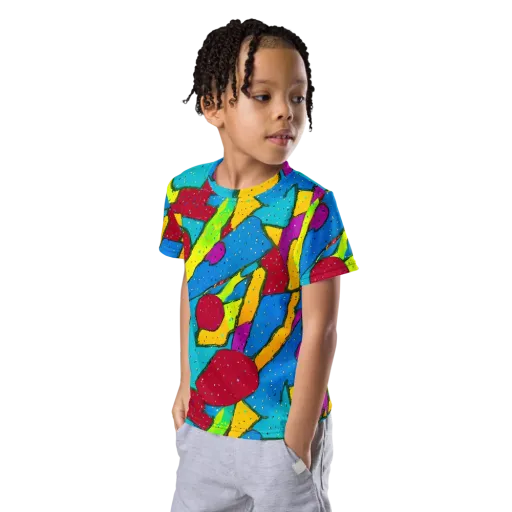 Pop Kaleidoscope on a Kids Crew Neck T-Shirt