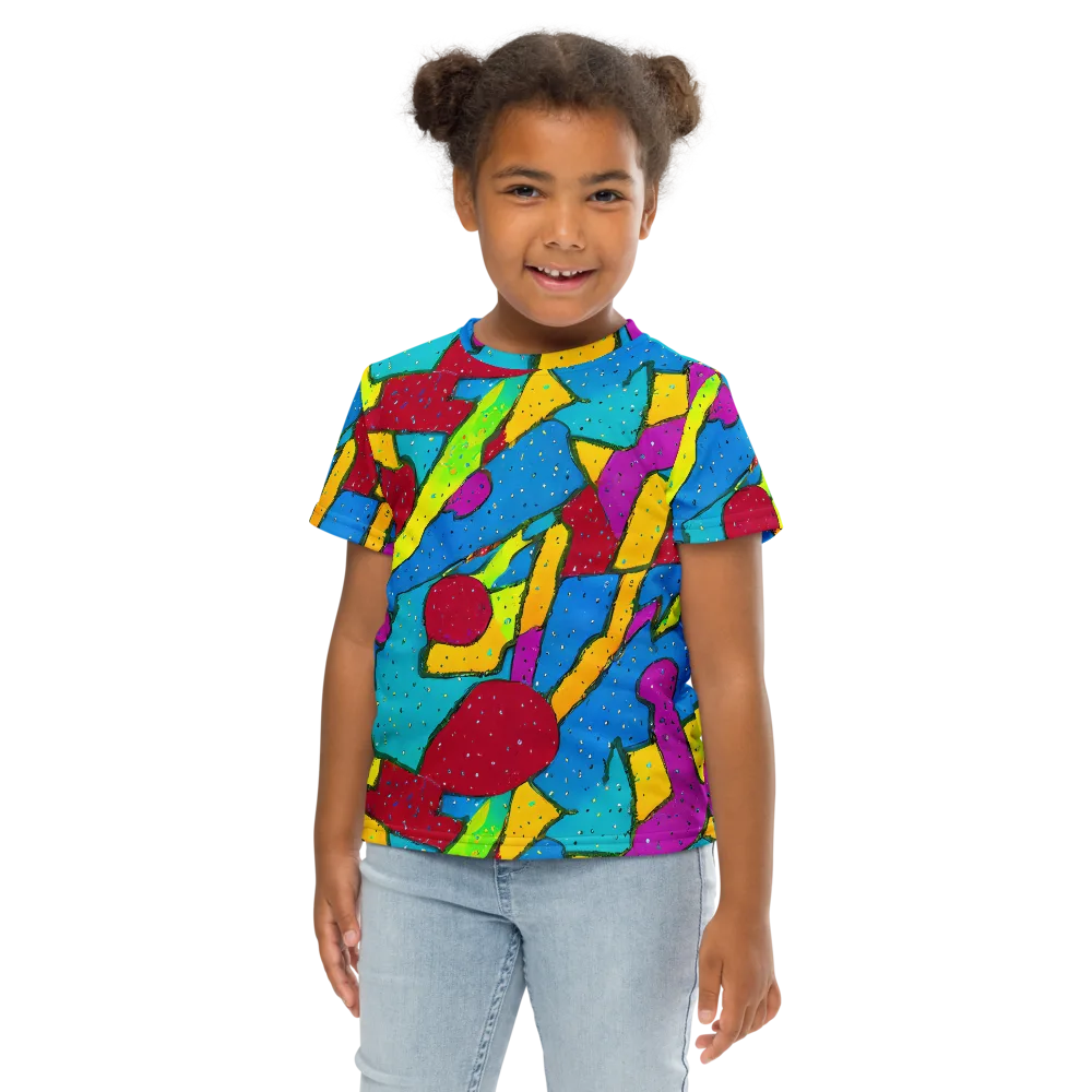 Pop Kaleidoscope on Kids Crew Neck T-Shirt — Front