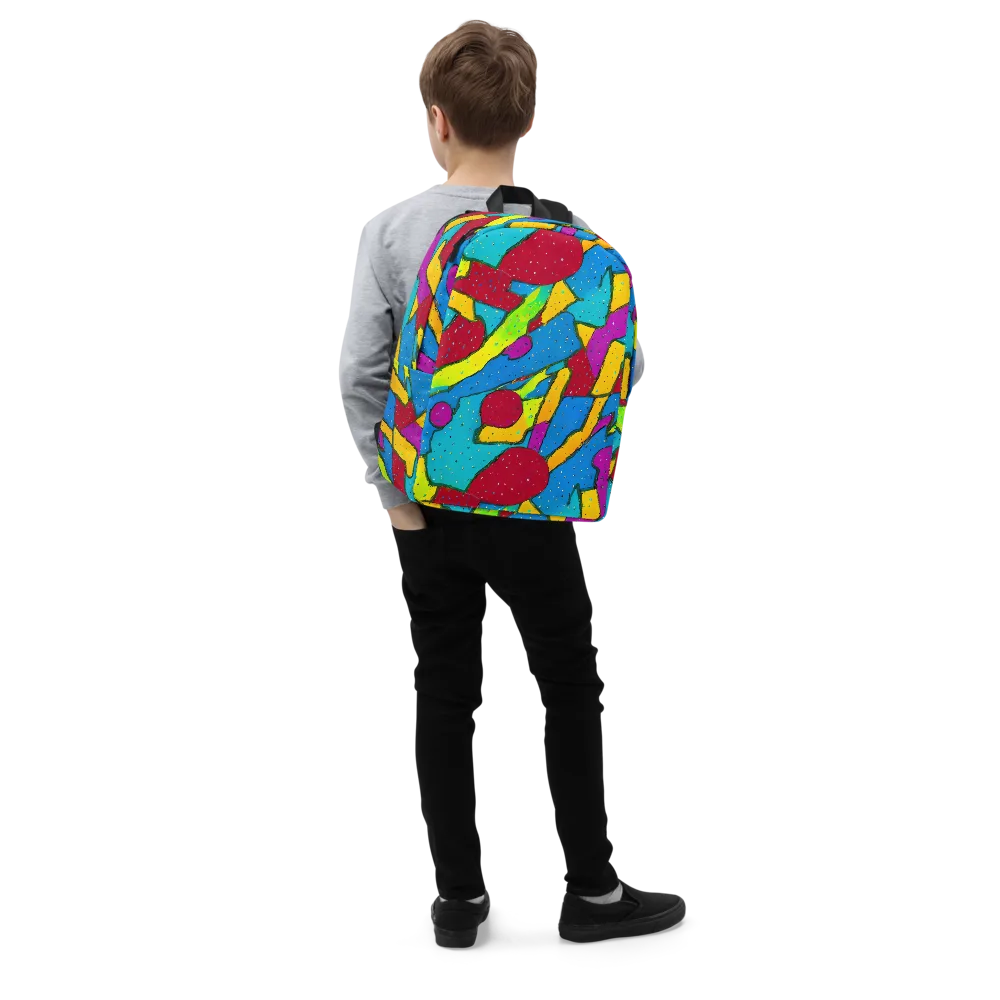 Pop Kaleidoscope on Minimalist Backpack — Right Front