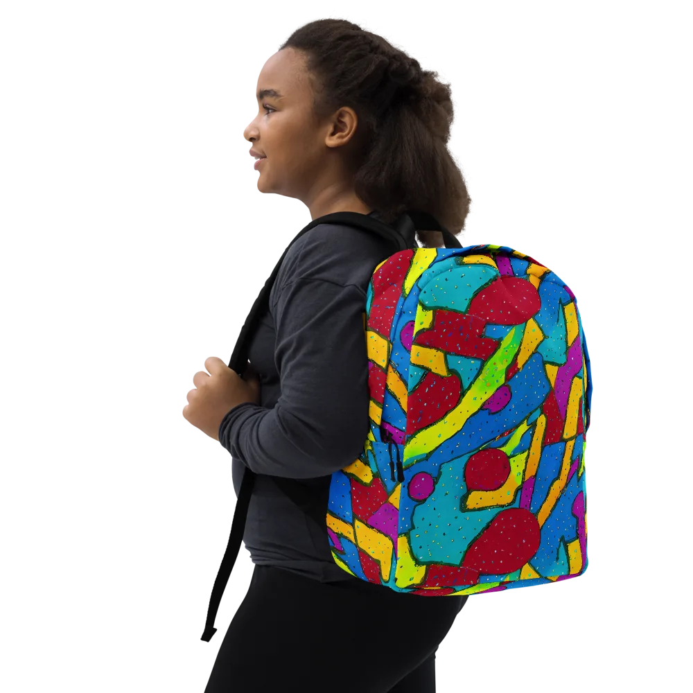 Pop Kaleidoscope on Minimalist Backpack — Right Front