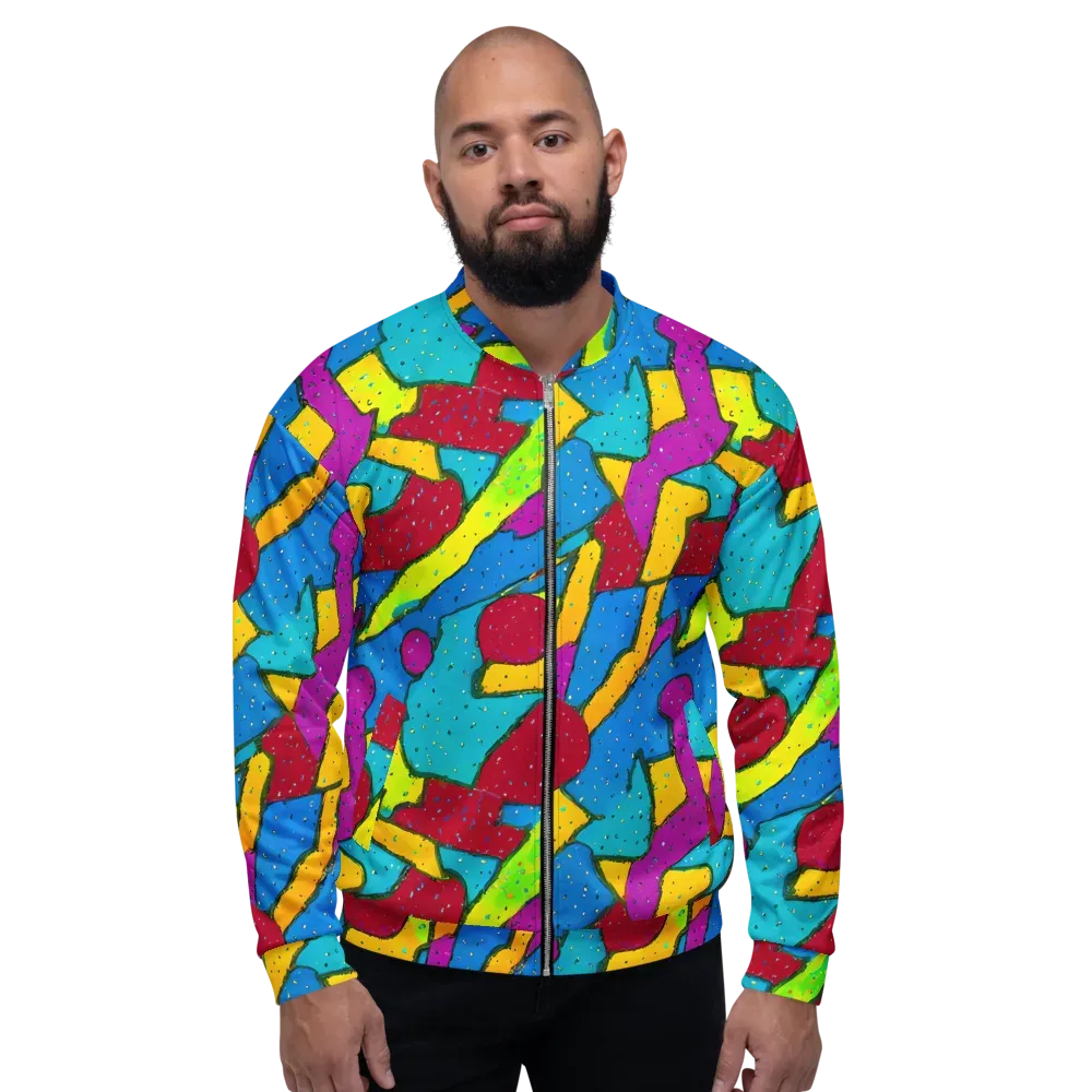 Pop Kaleidoscope on Bomber Jacket — Front